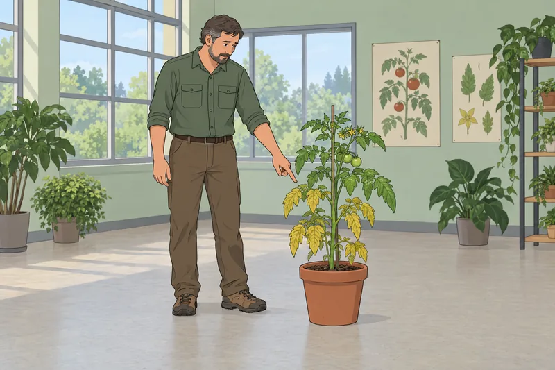 Plant Nutrition Quiz in a greenhouse classroom.