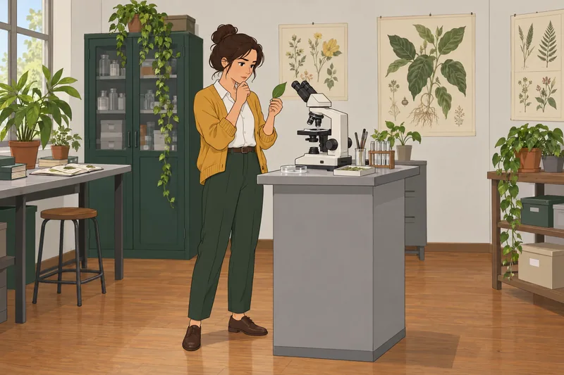 El cuestionario sobre nutrición usa un microscopio.