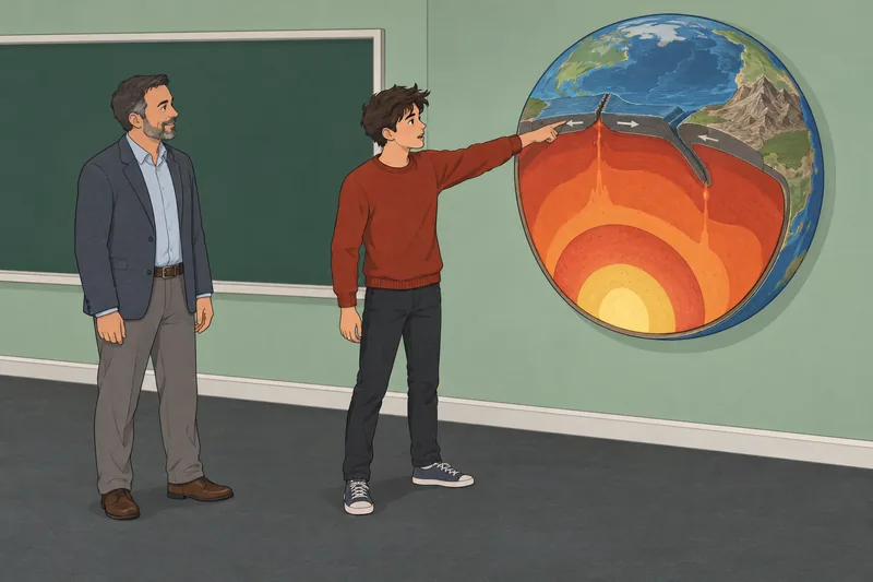 Plate Tectonics Quiz in a geology classroom.