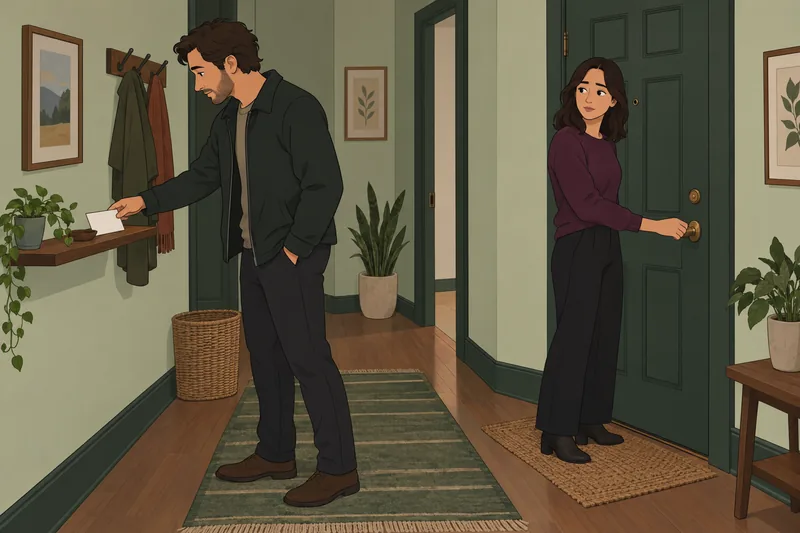 Platonic or Romantic choices pause at a doorway.