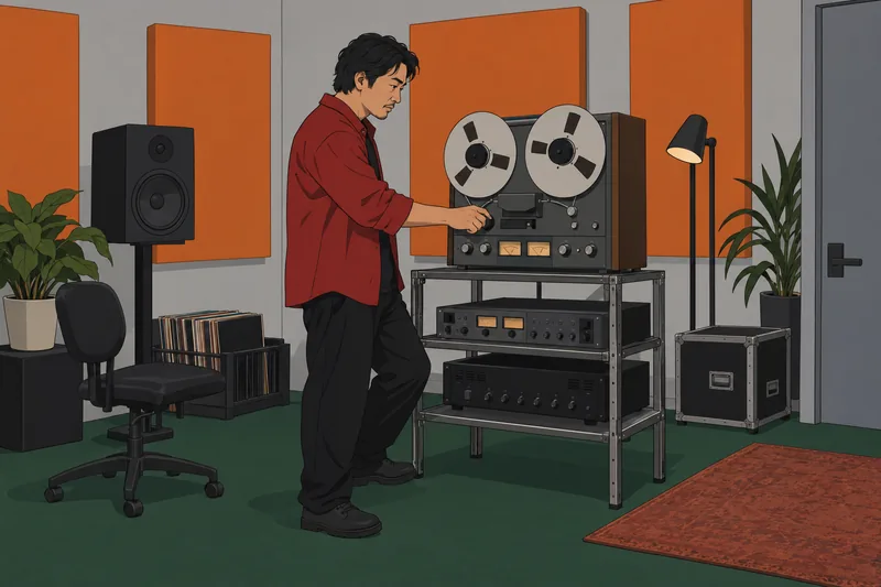 Playboi Carti Quiz shows an engineer checking tape.
