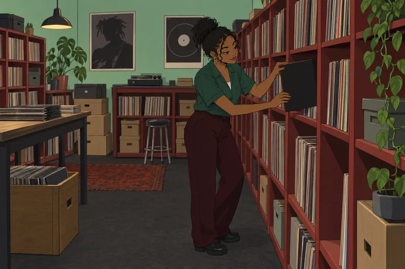 Playboi Carti Quiz shows an archivist filing vinyl.