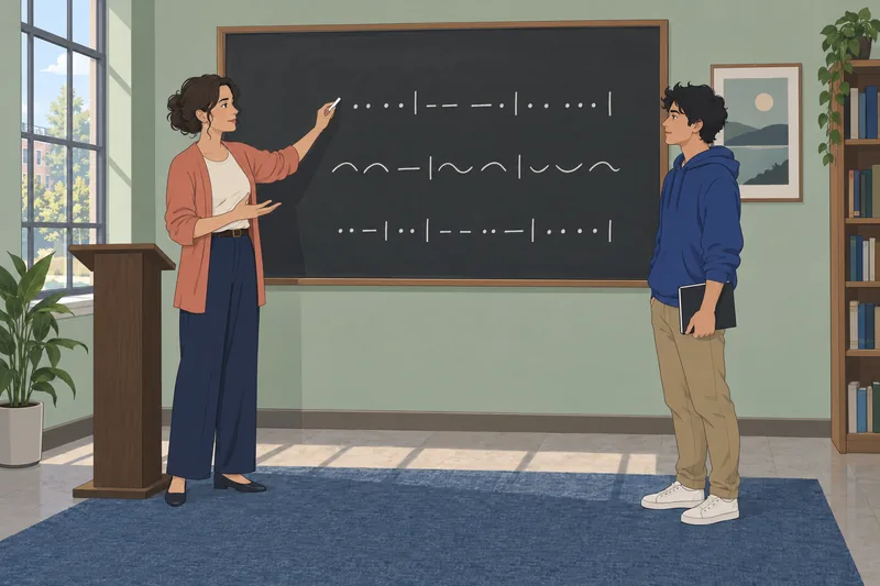 Poetry Terms Quiz: An instructor teaches rhythmic patterns.