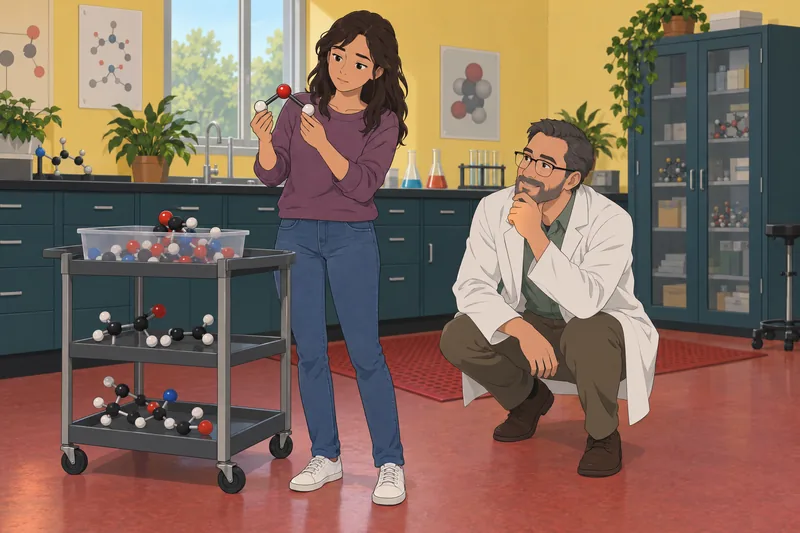 El cuestionario sobre polaridad examina una molécula doblada.