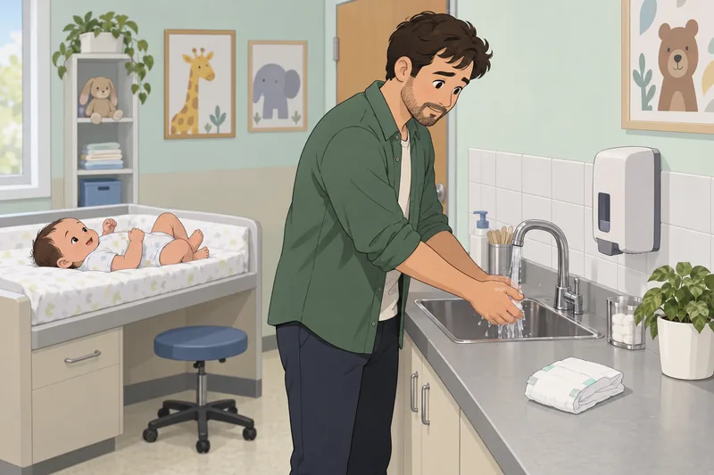 Poop Diaper Quiz in a clinic.