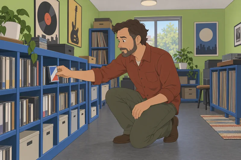 Pop Music Quiz shows an archivist sorting cassettes.