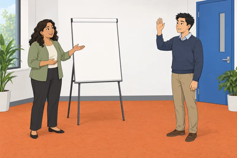Positive Organizational Behavior guides a training conversation.