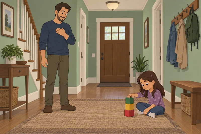 Positive Parental Feelings show calm block play.