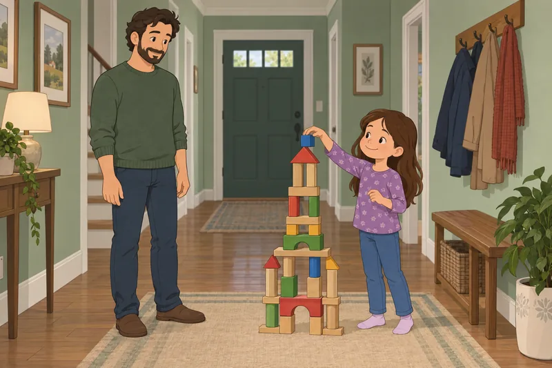 sentimientos positivos hacia su hija jugando.