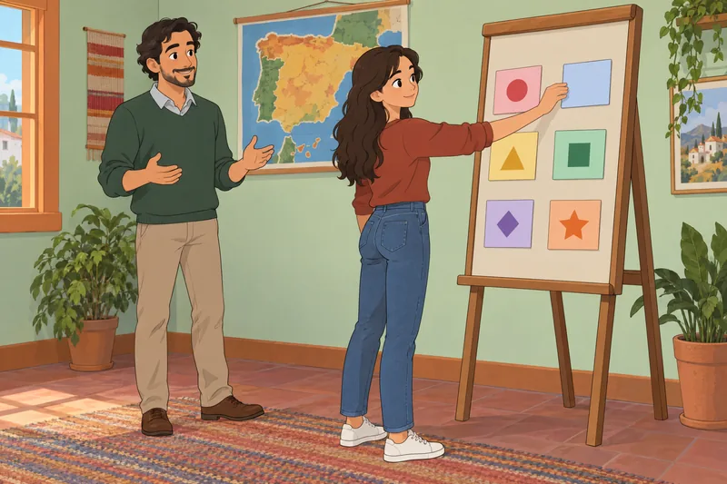 Muestra cuestionario sobre los adjetivos en clase.