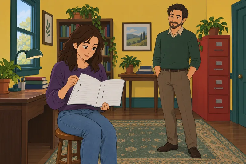 El cuestionario sobre sustantivos muestra un cuaderno revisado.