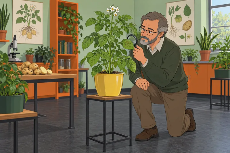 Potato Quiz shows a teacher and potato plant.