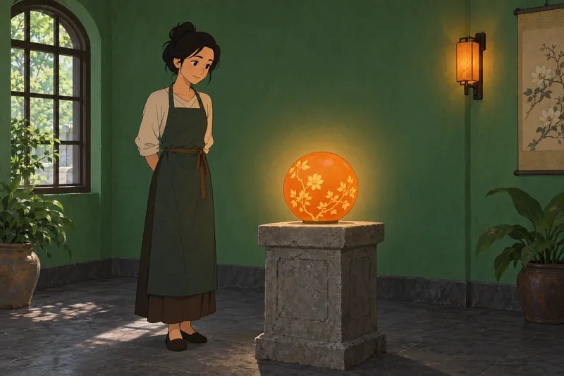 El cuestionario de niveles junto a un orbe.