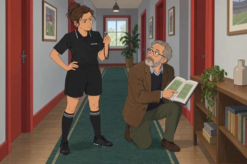 Premiership Football Quiz explored in a referee hallway.