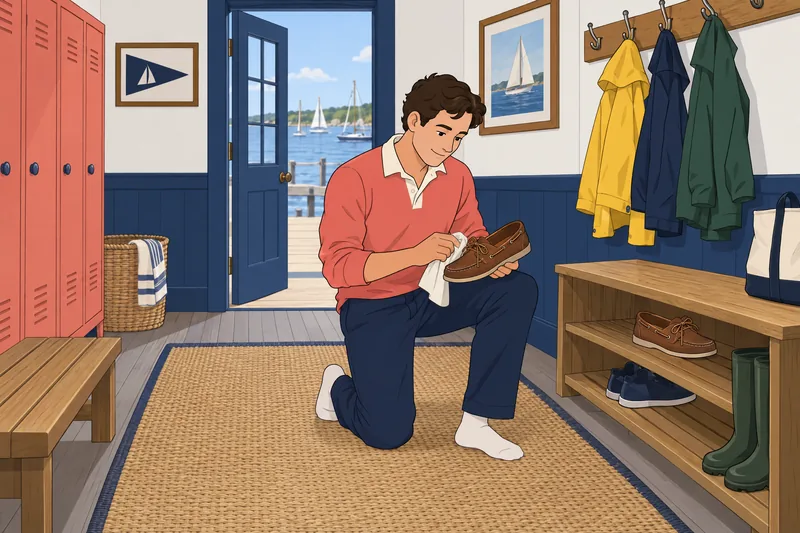 Preppy Quiz shows a polished boat shoe.