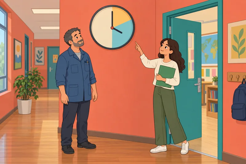 El pasillo muestra cuestionario sobre el tiempo.