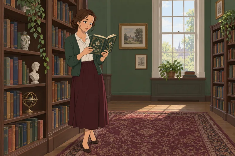 Pride and Prejudice reader studies a novel.