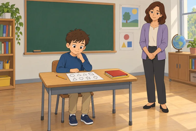 En cuestionarios imprimibles para, un niño resuelve preguntas.