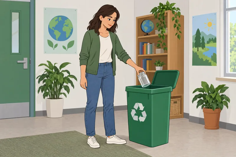 Motivation Toward the appears in a recycling classroom.