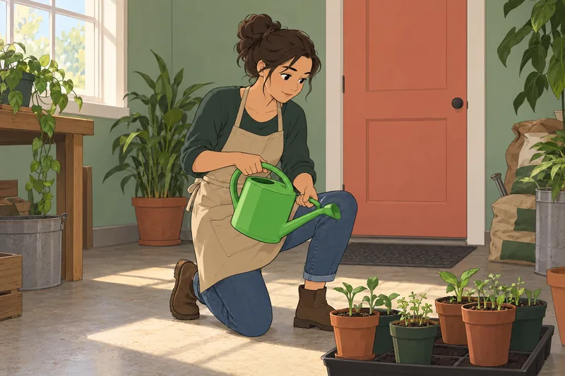 Proactive Behavior Scale depicts an assistant preparing seedlings.