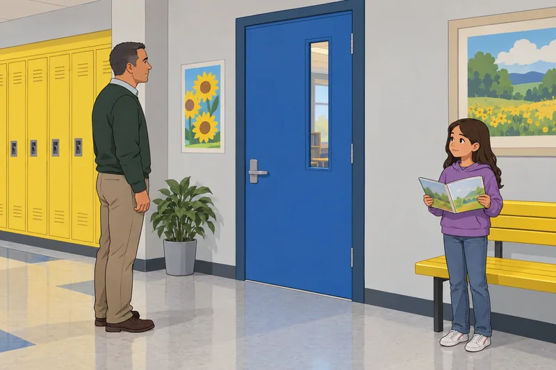 Pedagogical Problem-Solving Difficulty in a school hallway.