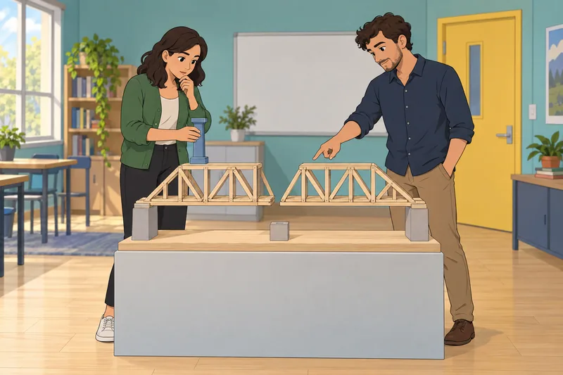 Problem Solving Quiz shows a bridge model.