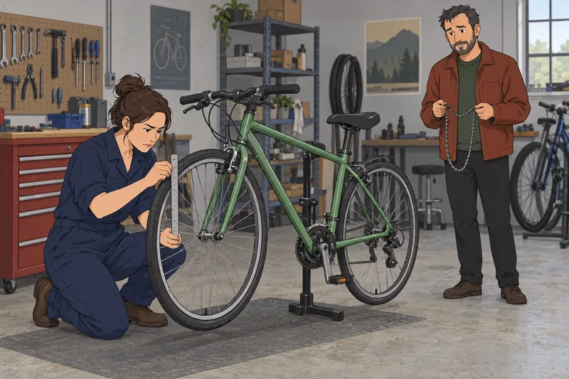 Problem Solving Quiz shows bicycle repair.