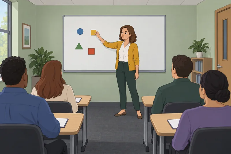 Occupational Hardiness Questionnaire: Supervisor adjusts a planning board.