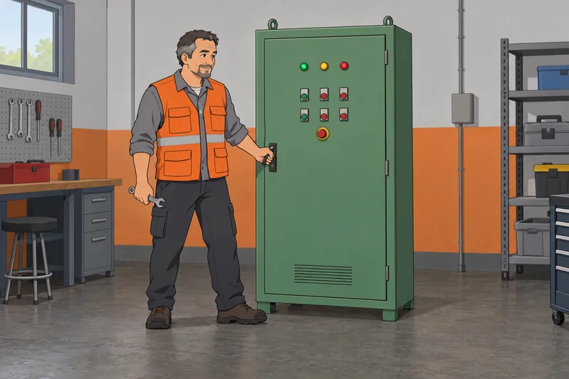 resiliencia profesional OHQ: técnico revisa un panel.