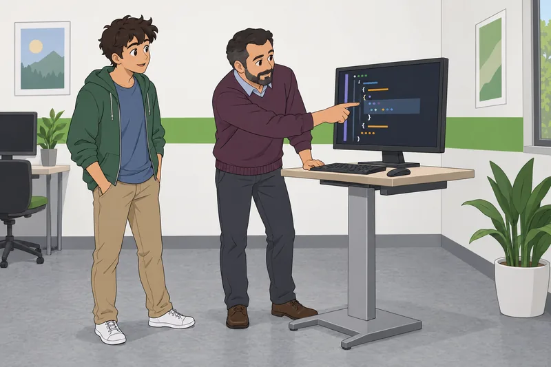 El cuestionario de programación ocurre en un aula.