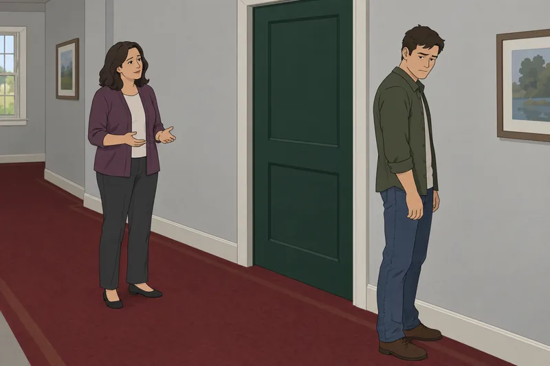 Prohibition on Expressing near a closed hallway door.