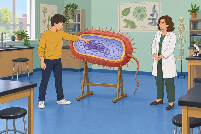 Prokaryotic Cell Quiz shows a cell model.