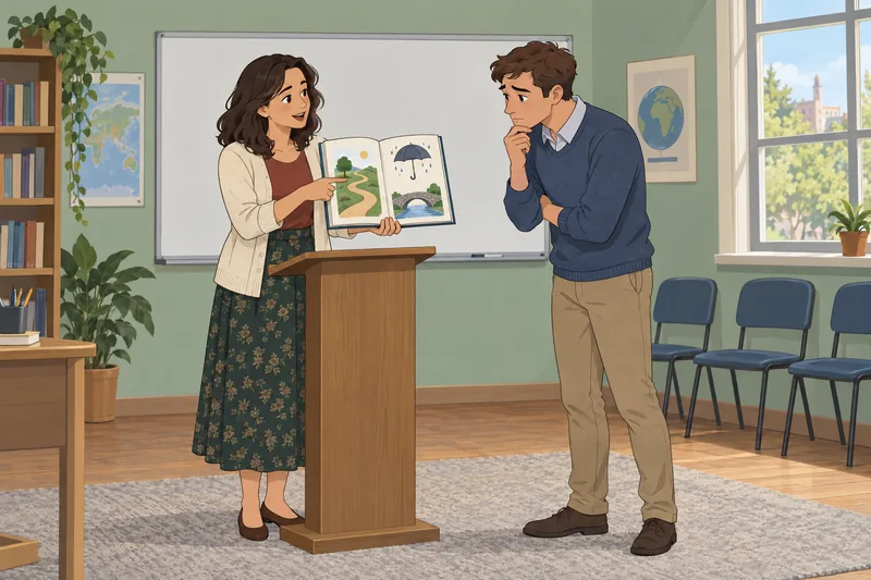 Proverbs Quiz shows adults interpreting illustrated sayings.