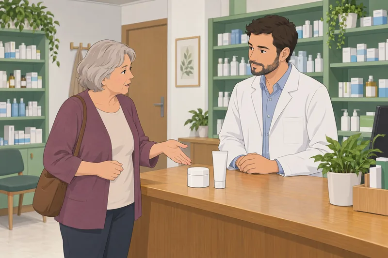 El cuestionario sobre psoriasis muestra cuidados en farmacia.