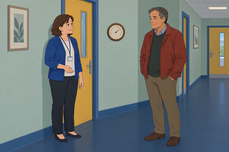 Psychic Test: two adults notice a subtle cue.
