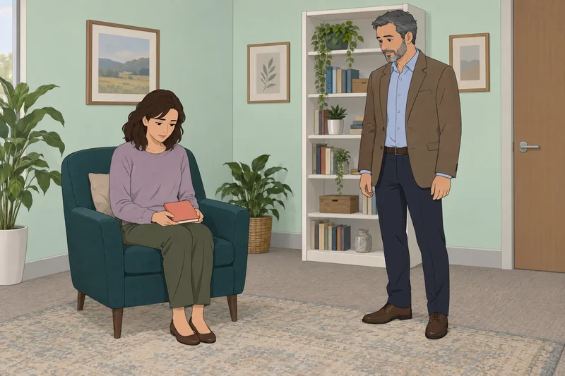 Psychoanalyze Quiz shows a client pausing.