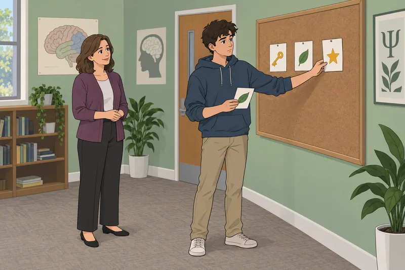 Psychology Memory Quiz shows organized recall cards.
