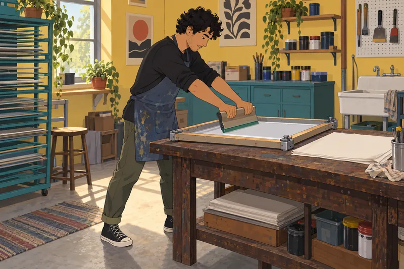 Punk Rock Quiz shows a DIY print workshop.