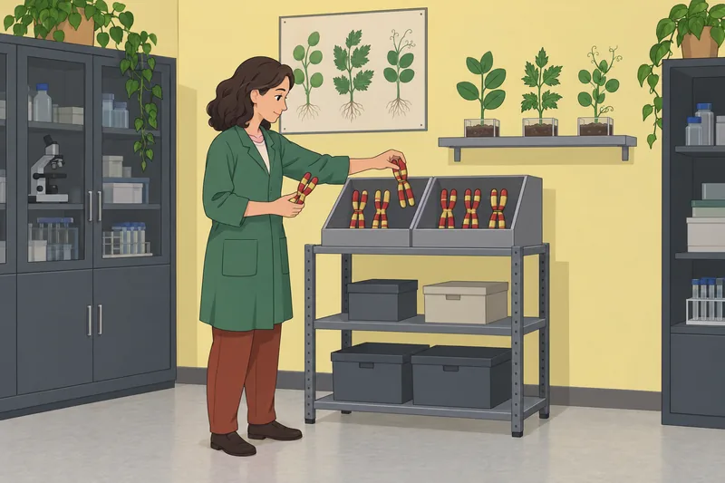 Punnett Square Quiz highlights paired chromosome models.