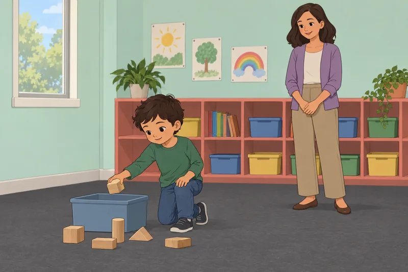 escala de evaluación en un aula infantil.
