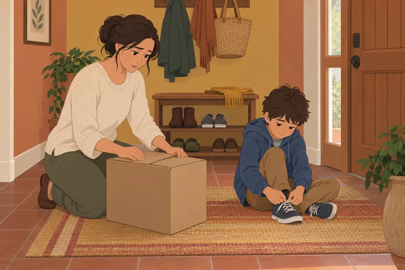 Childhood Trauma Test depicts a careful family transition.