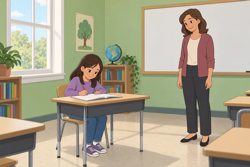 School Motivation Assessment: attentive work in class.