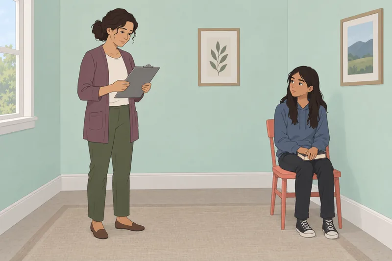 Adolescent Early Substance screening begins in a clinic.