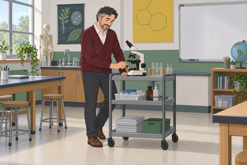El cuestionario para identificar muestra un microscopio.