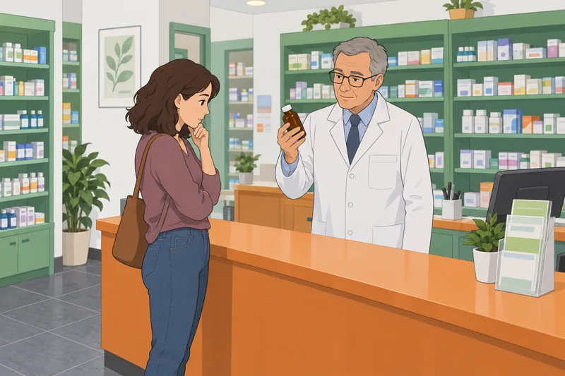 El cuestionario para estudiar acompaña una elección farmacéutica.