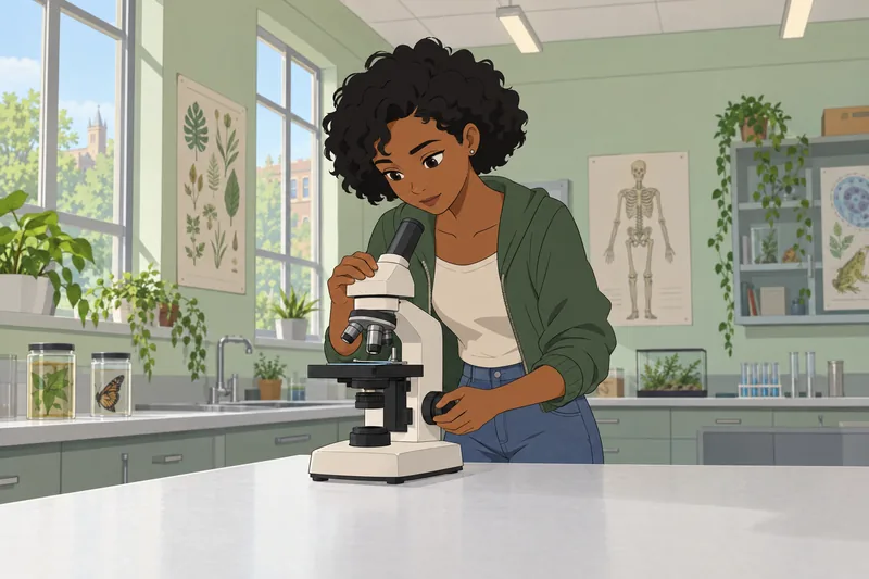 Student Learning Motivation unfolds beside a laboratory microscope.