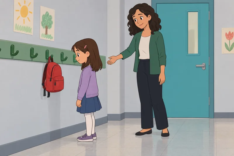 La escena: cuestionario para el pasillo, transición serena.