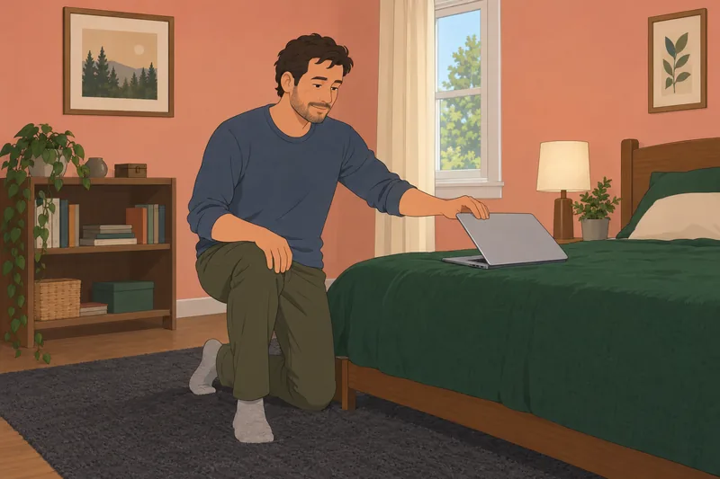 Internet Attitudes Questionnaire appears in a bedroom.