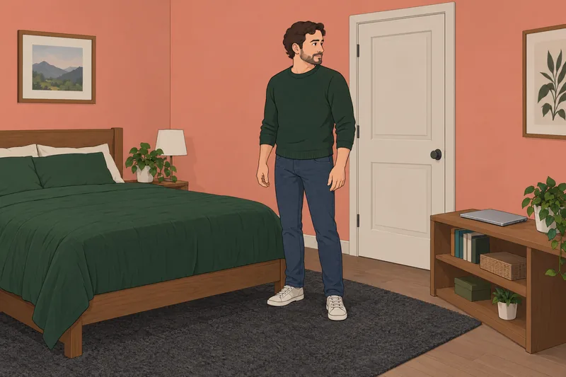 El cuestionario de actitudes aparece en un dormitorio.