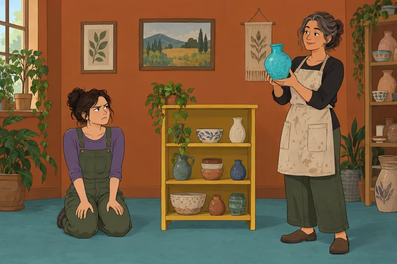 Benign and Malicious reactions face a bright vase.